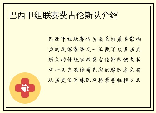 巴西甲组联赛费古伦斯队介绍